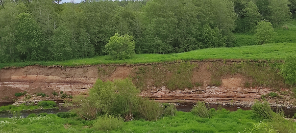 II надпойменная терраса в долине реки Тосны (общий вид, уступ) 2