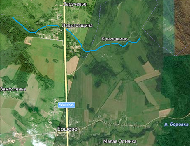 Пересохший малый водоток – ручей 3