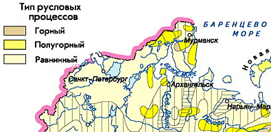 Карта русловых процессов