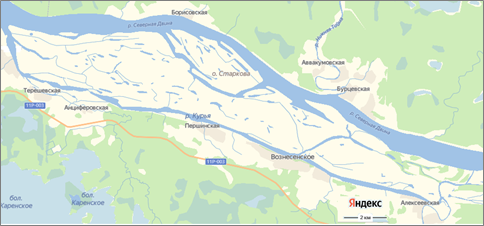 Протока Курья, Северная Двина