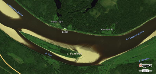 Русло Северной Двины в месте впадении реки Сии [Лоция] 2