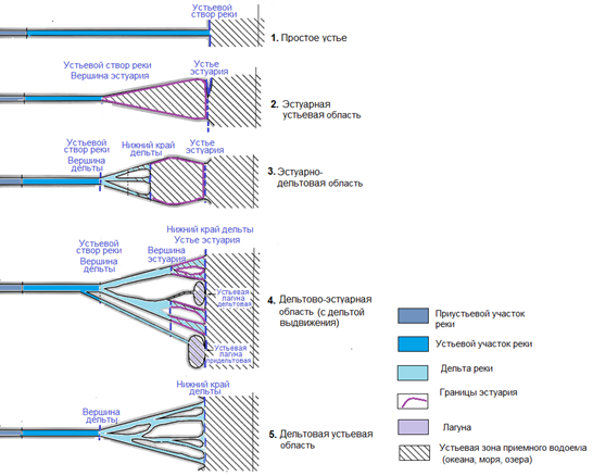 Типология устьев рек [Михайлов, Го-рин, 2012, с. 246–247]