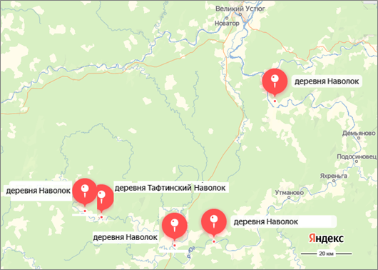 Деревня наволок, Яндекс.Карты